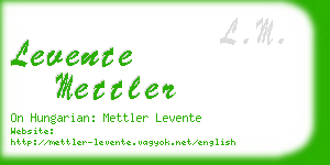 levente mettler business card